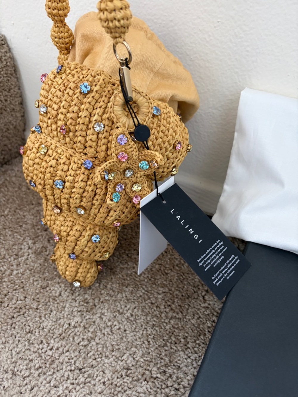L’alingi Crystal Beaded Crochet Mini Hand Bag - Picture 3 of 7